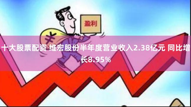 十大股票配资 维宏股份半年度营业收入2.38亿元 同比增长8.95%